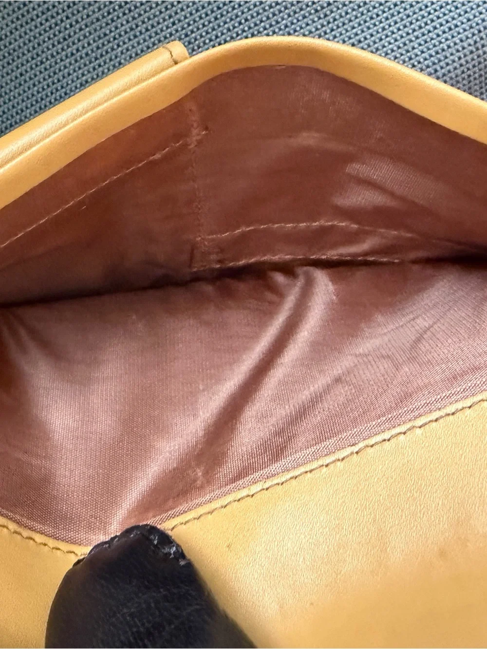 Celine Brown and Tan Patterned Money Clip Wallet